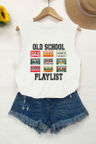 Cassette Tape Music Old School Playlist Print Tank Top