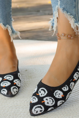 Halloween Pumpkin Pattern Flat Shoes 