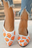 Halloween Pumpkin Pattern Flat Shoes 