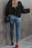 Solid Color Button Up Waffle Jacket 