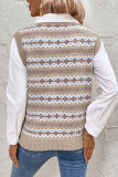 Vintage Jacquard Knitting Vest 