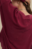 Solid Color Loose Sweatshirt 