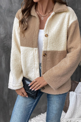 Colorblock Fleece Coat 
