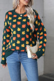 Maple Leaves Pattern Knitting Sweater