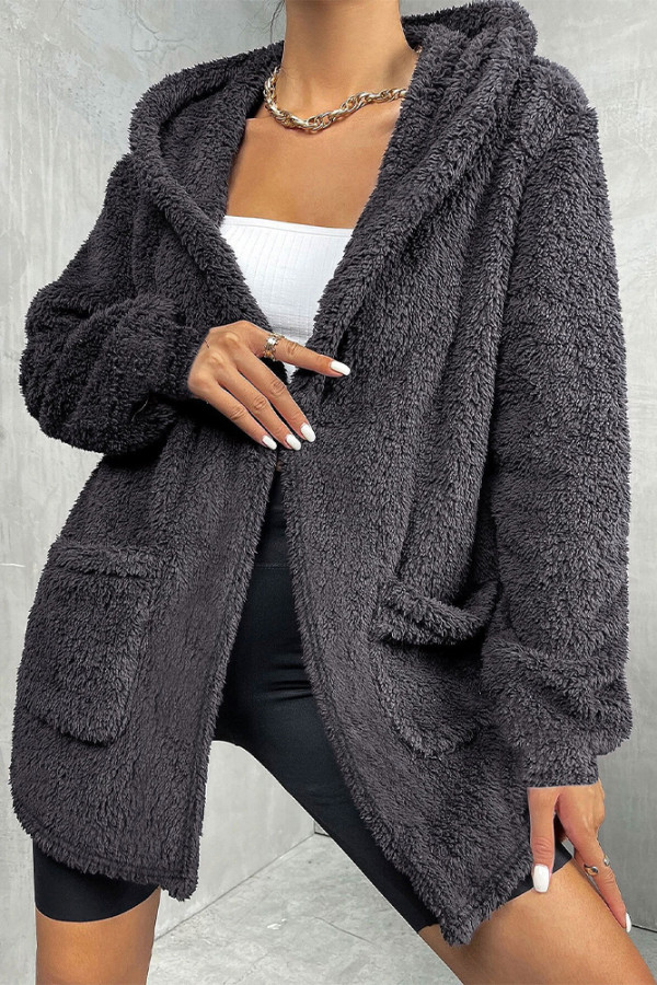 Front Open Fleece Coat 