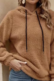 Brown Fleece Hooded Sweatshirt 