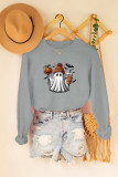 Ghost Coffee Pumpkin Halloween Graphic Sweatshirt