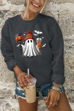 Ghost Coffee Pumpkin Halloween Graphic Sweatshirt