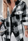 Plaid Fleece Jacket Coat 