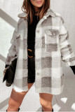 Plaid Fleece Jacket Coat 