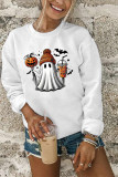 Ghost Coffee Pumpkin Halloween Graphic Sweatshirt