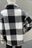 Plaid Fleece Jacket Coat 