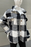 Plaid Fleece Jacket Coat 