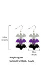 Halloween Bat Acrylic Earrings 