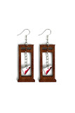 Wooden Halloween Guillotine Earrings 