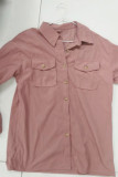 Pink Corduroy Shirt Coat 