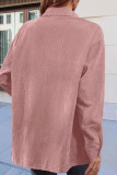 Pink Corduroy Shirt Coat 