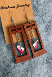 Wooden Halloween Guillotine Earrings 