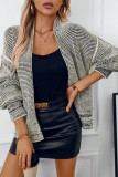 Front Open Waffle Knitting Cardigan 