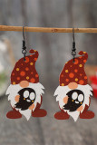 Halloween Gnome Ghost Wooden  Earrings