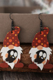 Halloween Gnome Ghost Wooden  Earrings