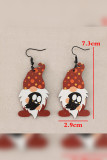 Halloween Gnome Ghost Wooden  Earrings