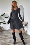 Grey Wrapped MIni Dress 