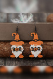 Halloween Wooden Pumpkin Earrings 