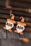 Halloween Wooden Pumpkin Earrings 