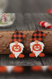 Orange Halloween Wooden Pumpkin Earrings