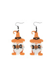 Halloween Wooden Pumpkin Earrings 