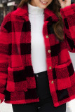 Plaid Leopard Fleece Coat 