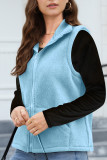 Zipper Design Fleece Vest 