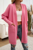 Solid Color Front Open Knitting Cardigan 