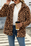 Plaid Leopard Fleece Coat 