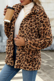 Plaid Leopard Fleece Coat 