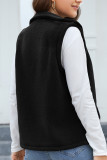 Zipper Design Fleece Vest 