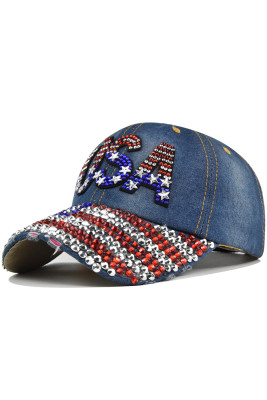 USA Rhinestone Glitter Baseball Cap