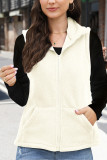 Zipper Design Fleece Vest 