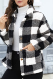 Plaid Leopard Fleece Coat 