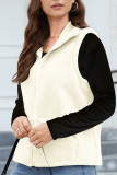 Zipper Design Fleece Vest 