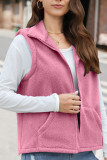 Zipper Design Fleece Vest 