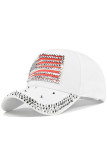 US Flag Rhinestone Glitter Baseball Cap 