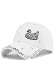 Swan Rhinestone Glitter Baseball Cap