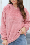 Pink Hooded Fleece Sweatshirt 