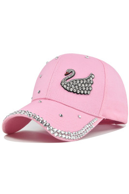 Swan Rhinestone Glitter Baseball Cap