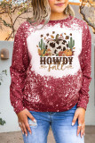 Howdy Fall Print Long Sleeves Top