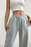 Grey High Waist Jogger Pants 