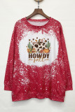 Howdy Fall Print Long Sleeves Top