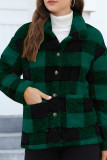 Plaid Leopard Fleece Coat 